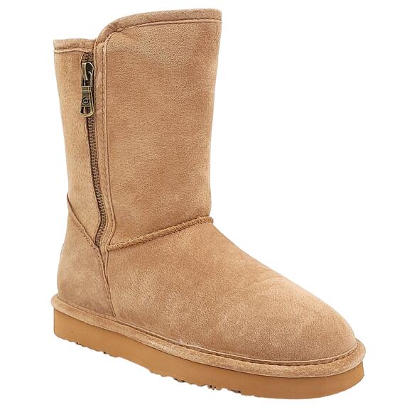 Lamo Women Zip Up Winter Booties Juniper Size US 5M Chestnut Suede - Picture 1 of 6
